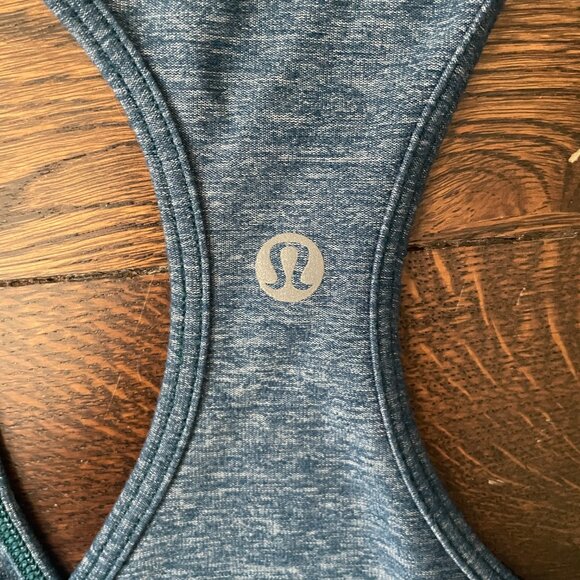Lululemon Cool Racerback Tank Top Heathered Blue-Women’s Size 6 - Picture 4 of 5